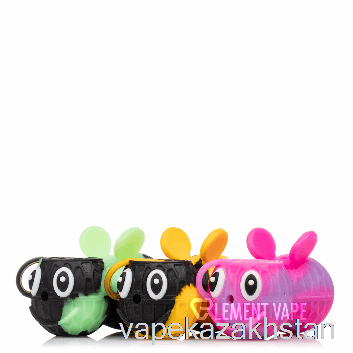 Vape Smoke Stratus Bee Shaped Silicone Spoon Crimson (Black / Red)